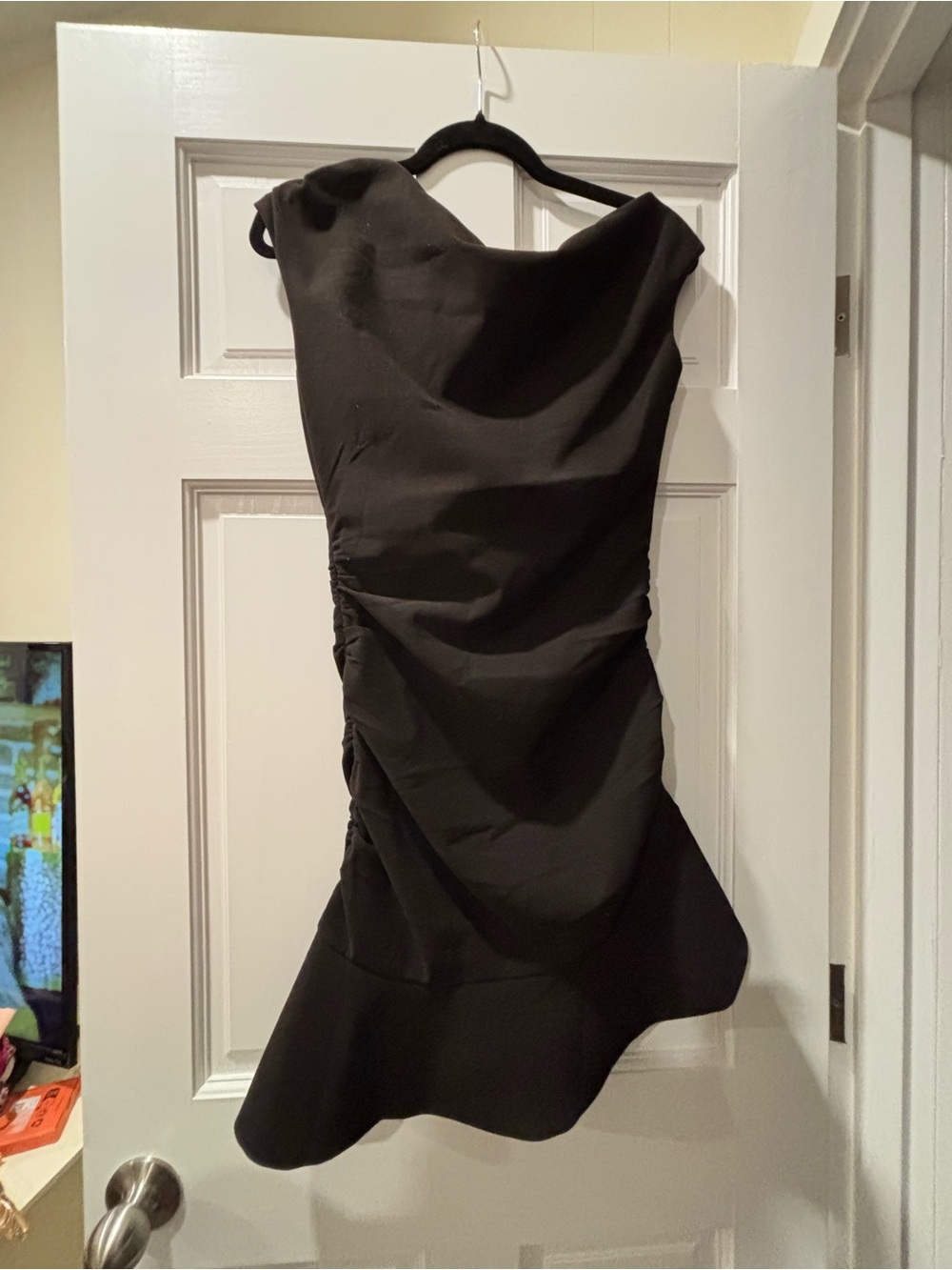 Showpo Black Draped Cowl Mini Dress - Picture 2 of 3